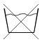 Care symbols: Not machine washable