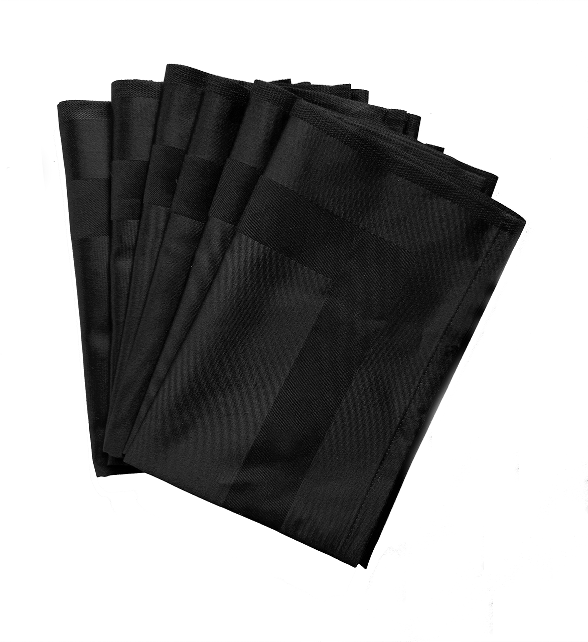 Cloth napkins black  with satin band