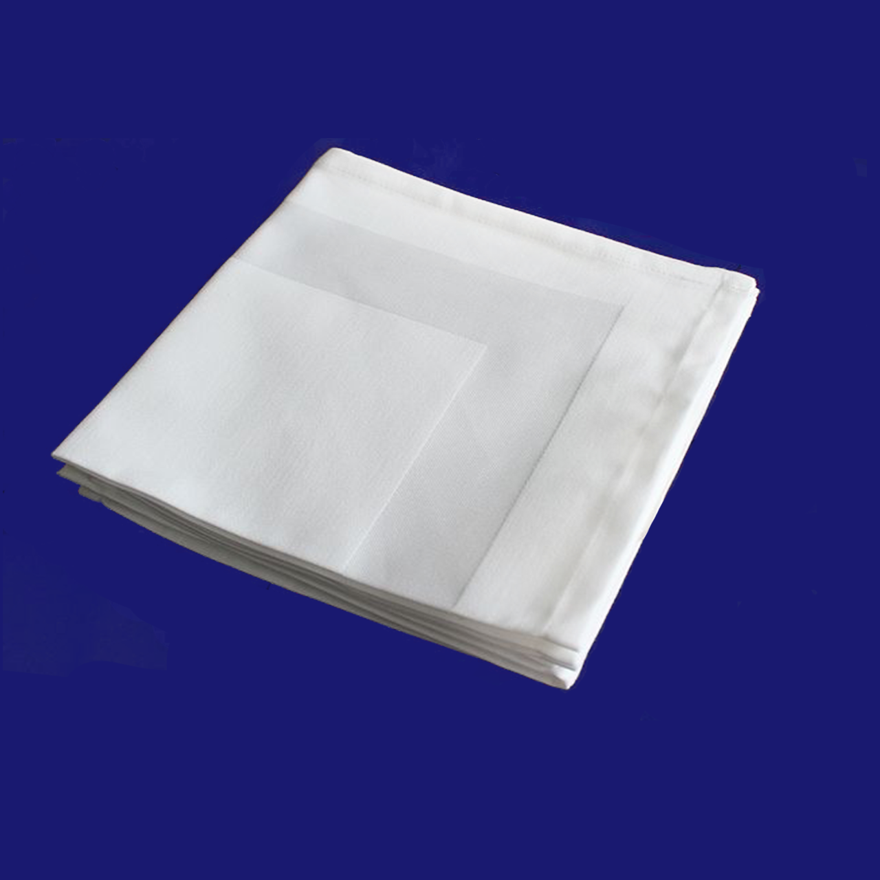 100 cloth napkins, Padua, white, with satin band, 40x40 cm