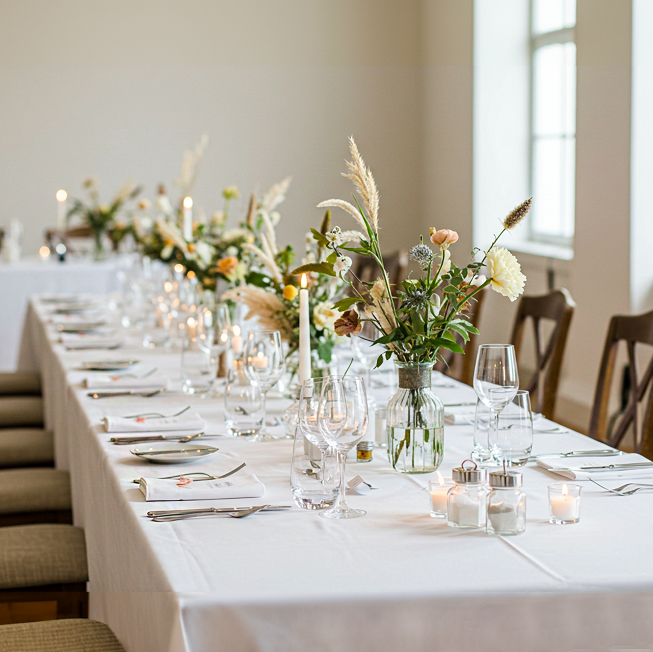Tischdecke Klara weiß ohne Muster