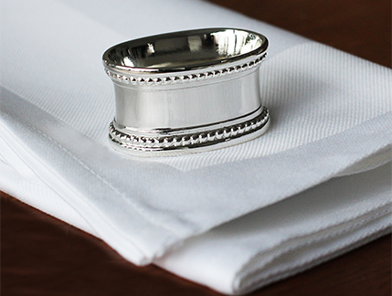 Silver-plated napkin rings Pisa